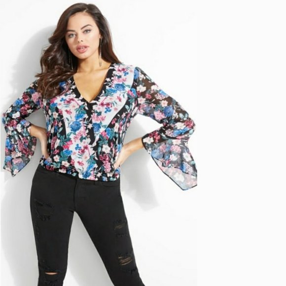 Guess Floral Top - Picture 1 of 6